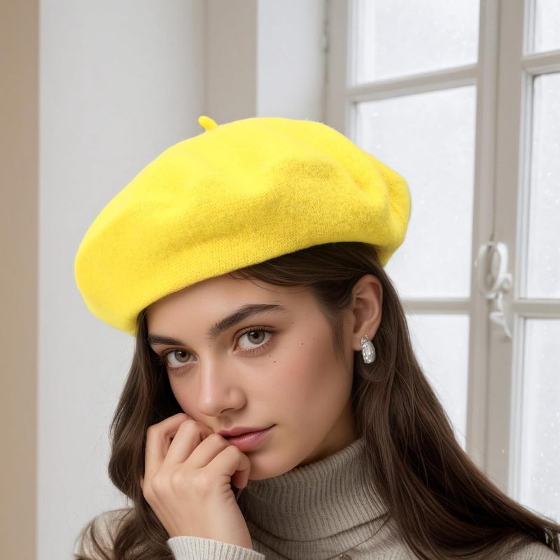 AURORAAEGIS French Beret Hats for Women - Classic Wool Beret Hats Soft Knit Winter Cloche for Daily Outfits - Image 3